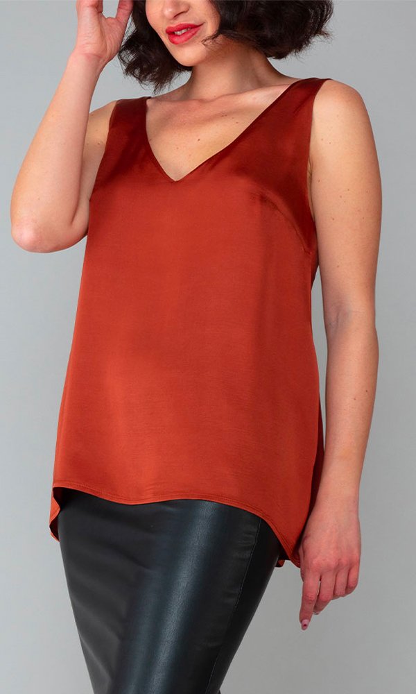 Paros Top in Cinnamon