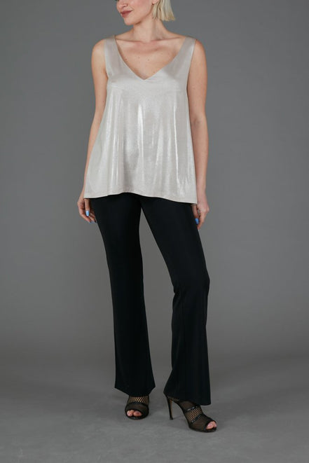Top Paros Jersey lurex platino