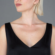 Top Paros Jersey lurex nero