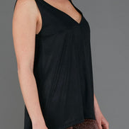 Top Paros Jersey lurex nero