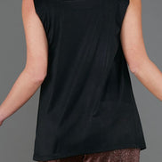 Top Paros Jersey lurex nero