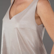 Top Paros Jersey lurex platino