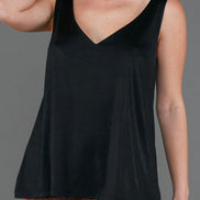 Top Paros Jersey lurex nero