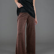 Top Paros Jersey lurex nero
