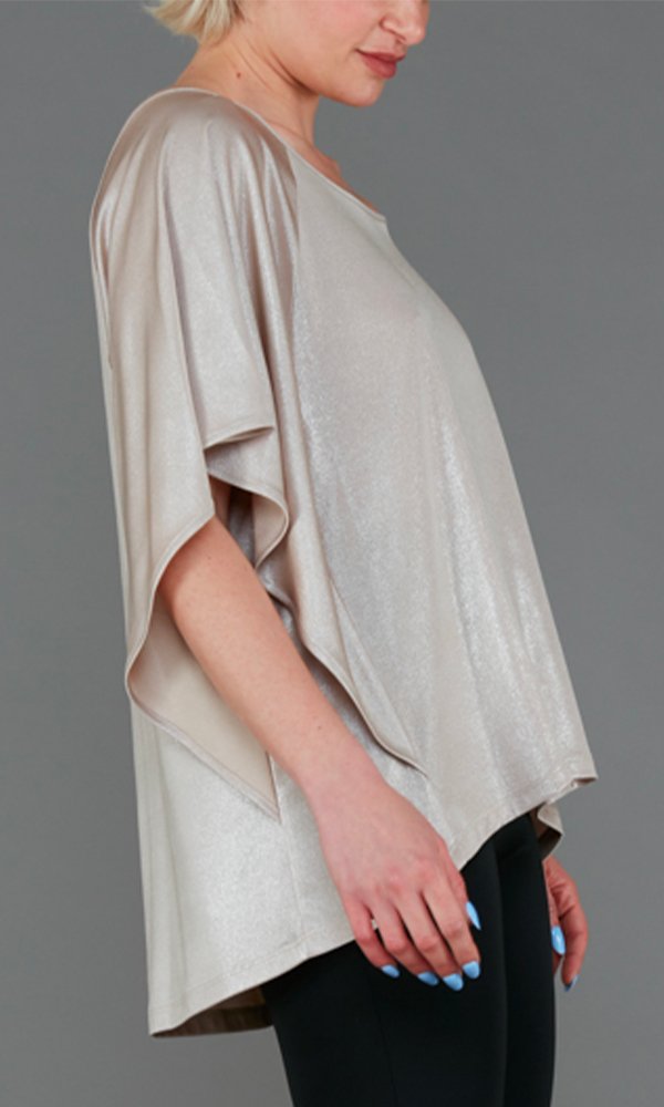 Top Salina Jersey Lurex Platino