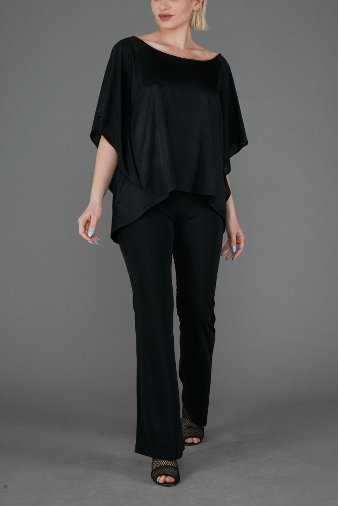 Top Salina Jersey Lurex Nero