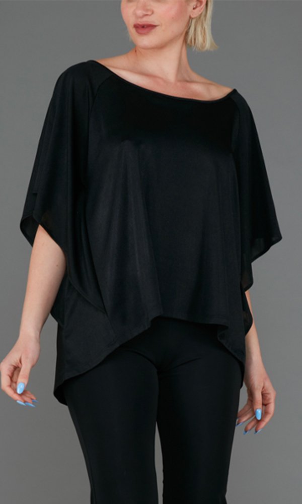 Top Salina Jersey Lurex Nero