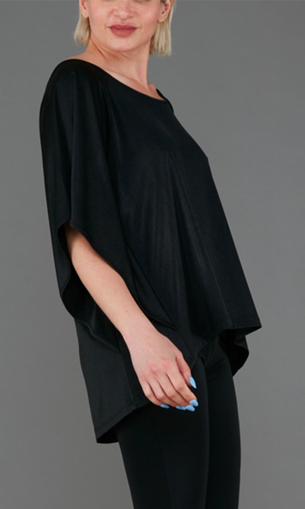 Top Salina Jersey Lurex Nero
