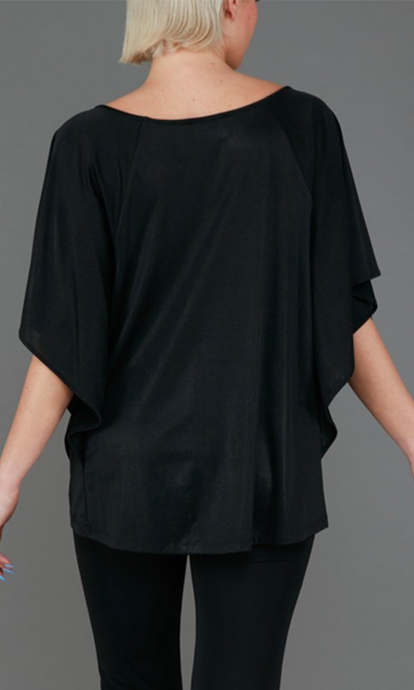 Top Salina Jersey Lurex Nero