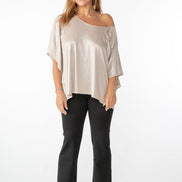 Top Salina Jersey Lurex Platino