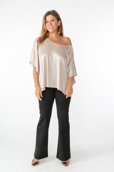 Top Salina Jersey Lurex Platino