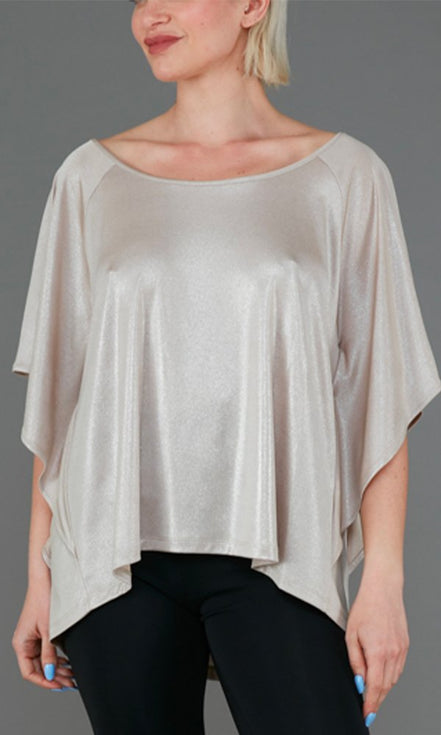 Top Salina Jersey Lurex Platino