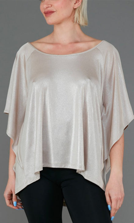 Top Salina Jersey Lurex Platino