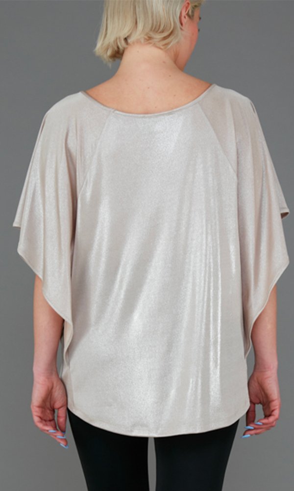 Top Salina Jersey Lurex Platino