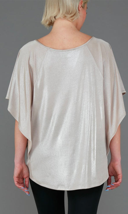 Top Salina Jersey Lurex Platino