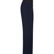 Panta Torino crepe satin blu con baschina