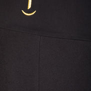 Panta Torino crepe cady nero con baschina