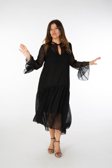 Abito Romantic Saint Tropez voile nero
