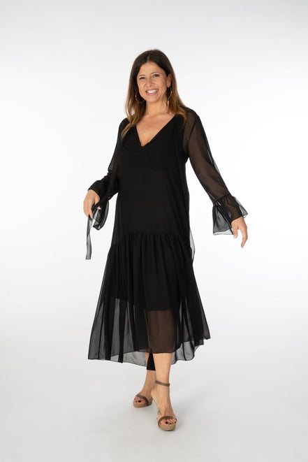 Abito Romantic Saint Tropez voile nero