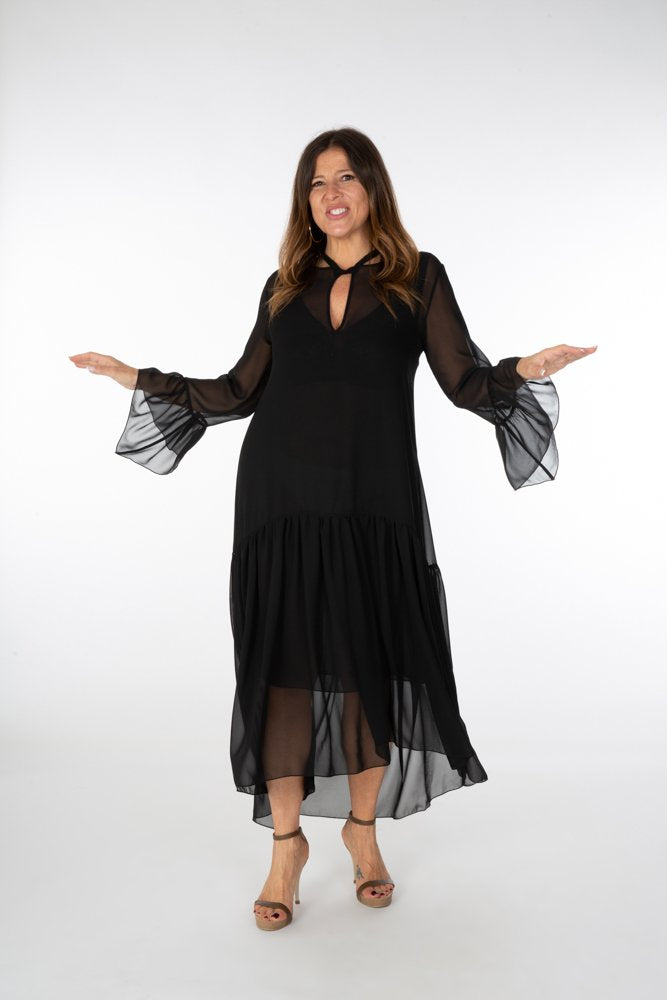 Abito Romantic Saint Tropez voile nero