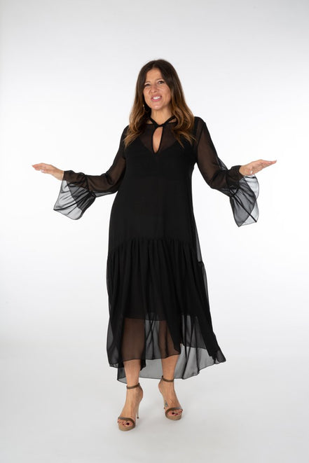 Abito Romantic Saint Tropez voile nero