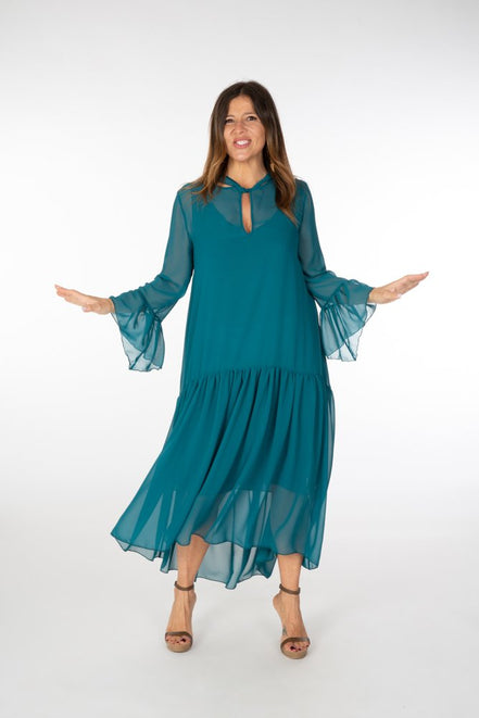 Abito Romantic Saint Tropez voile ottanio